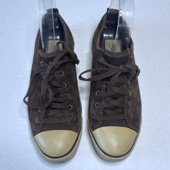 Ugg Australia Womens Size 6.5 Brown Suede Evera Sneakers Sheepskin Lining Casual - Picture 2 of 11